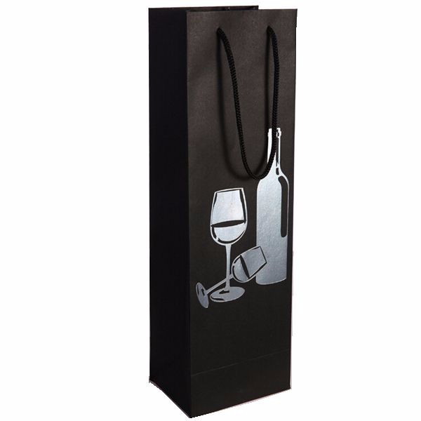 Long Wine Bottle Gift Bag Customized Size , Any Color Paper Wine Gift Bags