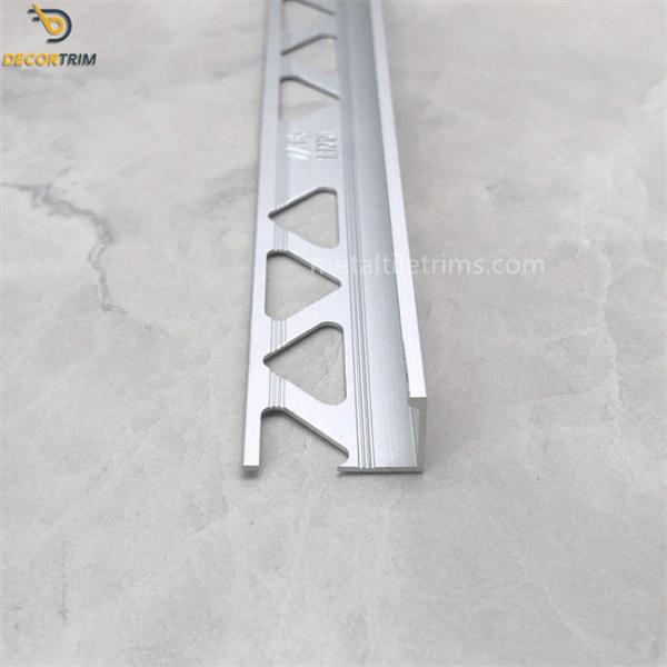 11mm L Shape Metal Tile Trim Brushed Aluminum Tile To Tile Transition Strip