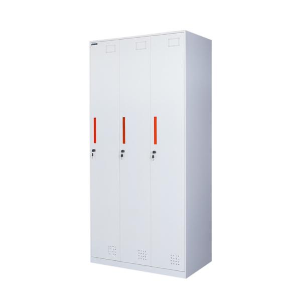 Practical 3 Doors Metal Lockers Clothes And Hats Storage Cabinet