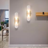 Da parede de mármore moderna do fundo da tevê da sala de visitas da lâmpada de parede do cargo lâmpada luxuosa leve criativa do patamar da escadaria