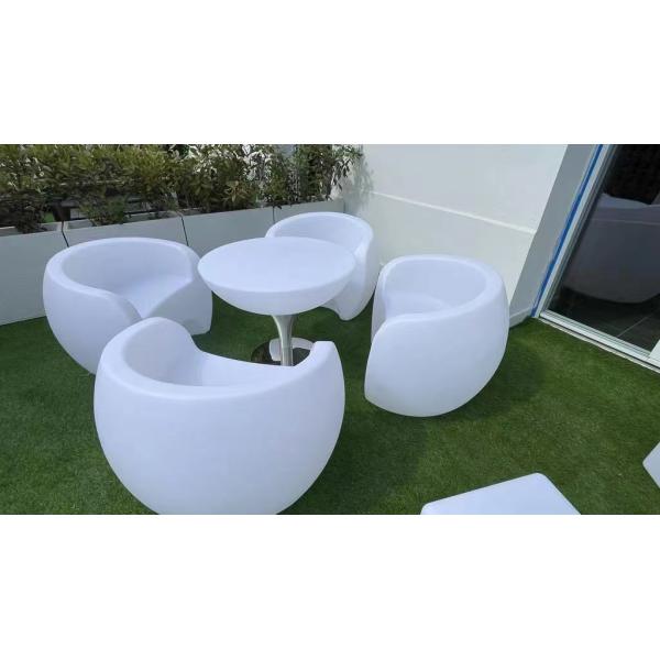 Lightweight Rotomolded Furniture Remote LED Lighting Outdoor Plastic Beach Chairs