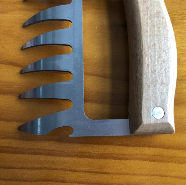 Stainless Steel Metal Meat Claws with Wooden Handle Pulled Pork Shredder Claws