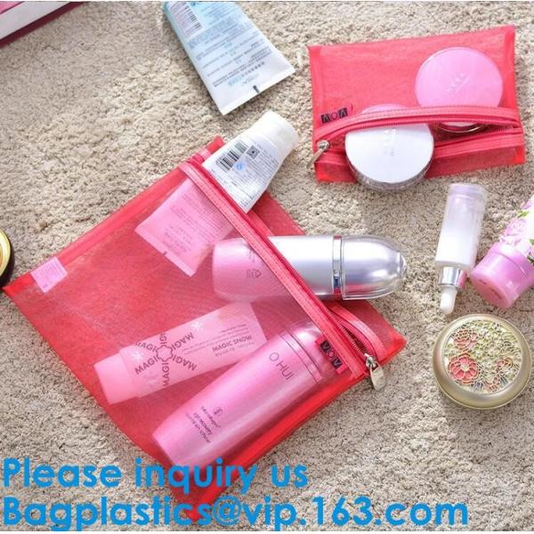 Cheap Cosmetic Bag Nylon Mesh Zippered Bag Makeup Organizer Bag,Women Mesh Cosmetic Portable White Mesh Zipper Bag
