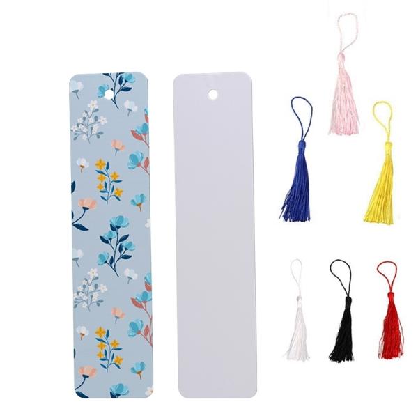 marque de bord photo personnalisée Marque de bord métallique Aluminium Blanc Brillant Blanc Blanc Sublimation Marque de bord Avec Tassel