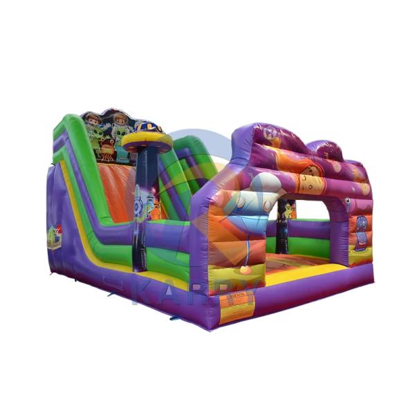 PVC Commercial Wet Dry Space Travel Slide Inflatable Bouncy House for Kids and Adults
