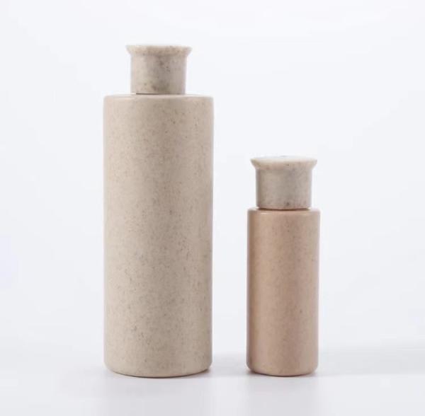 Trigo biodegradável Straw Plastic 100ml da garrafa da loção do champô - 500ml