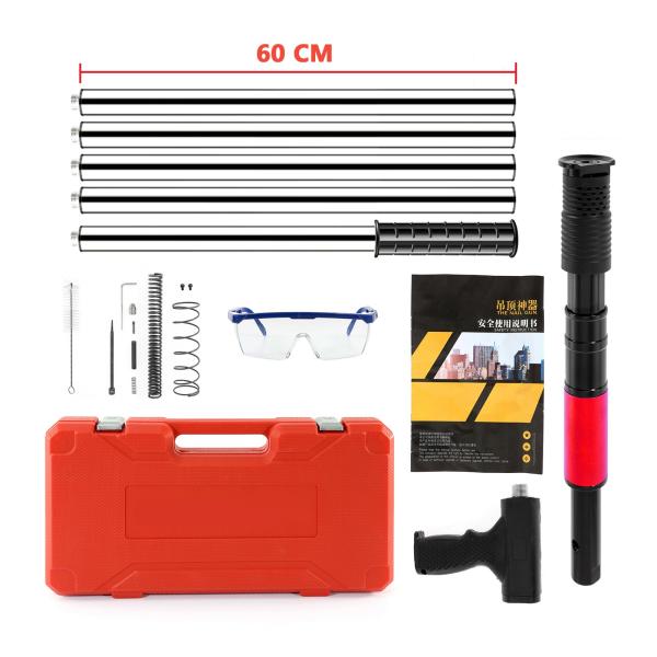 Customizable Logo Extendable Ceiling Tool Anchor Plasterboard Nail Gun with Silencer