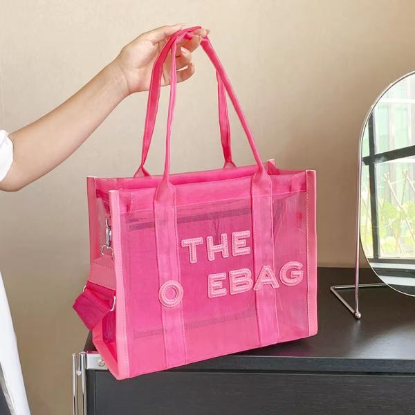 Stylish All Seasons Clear PVC Transparent Designer Large Capacity Crossbody Tote Bag