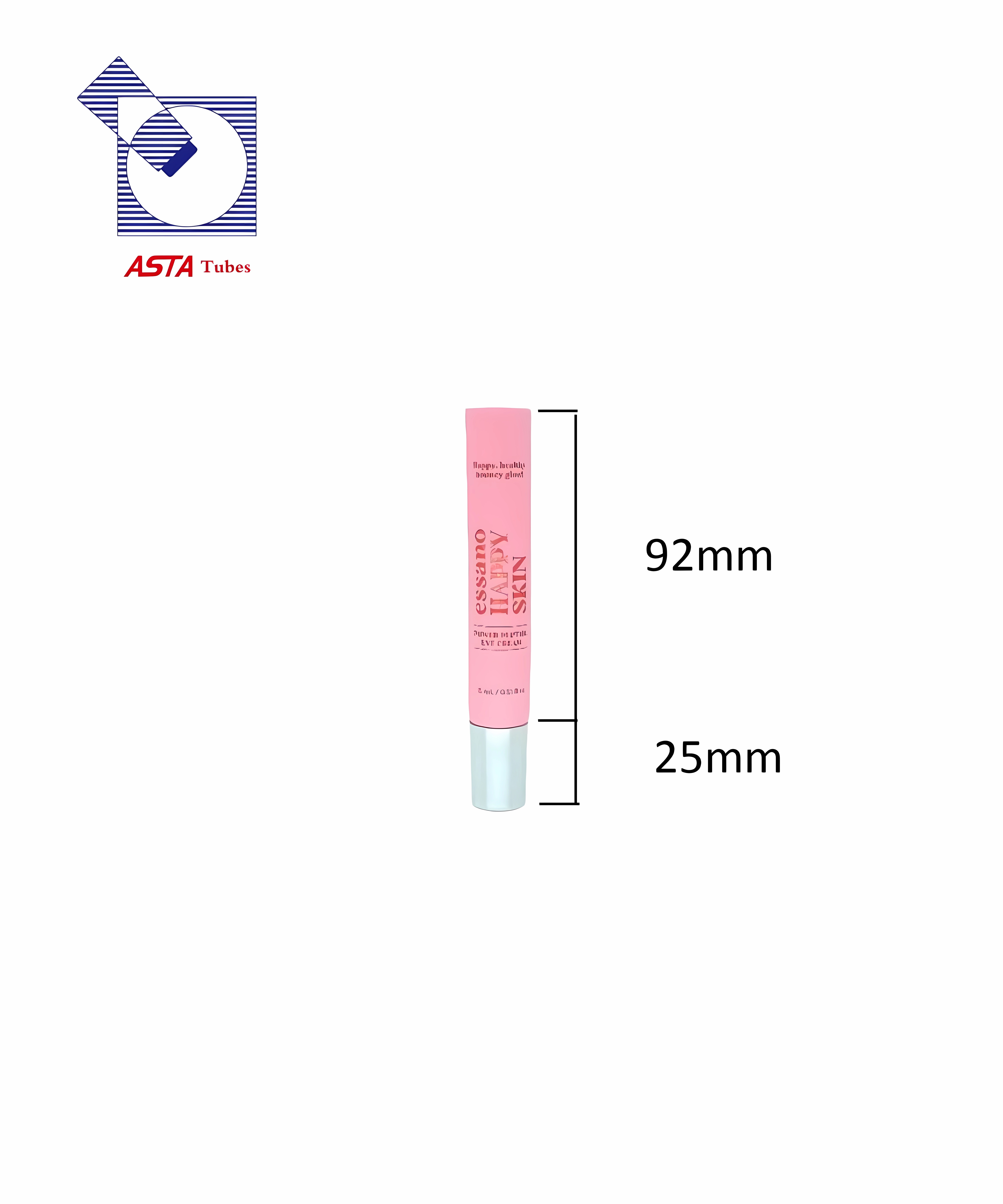 Small Beauty Soft 10ml 15ml Zinc Alloy Applicator Eye Massage Tube Eye Cream Container with Metal Tip