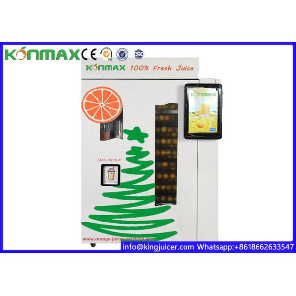 оранжевый автомат juicer автоматический для продажи, система платежей OEM автомата плода
