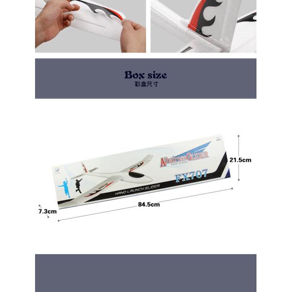 Drone Type yes 2024 2.4 GHz Fx707 Airplane Rc Plane 2ch Epp Craft Remote Control Aircraft Electric Funny Rc Glider Airplane