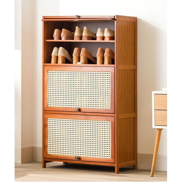 Modern Wooden Shoe Cupboard Rack Storage Organizer 5 Tier