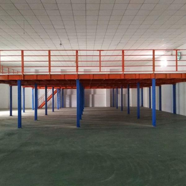 Customized Steel Mezzanine Racking System For Steel Platform In Industrial Warehouse