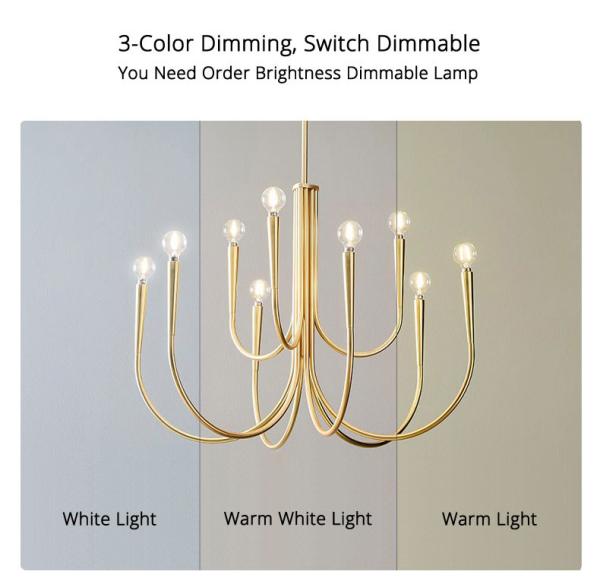 Retro Style Swoop Arm Chandelier Living Room Luxury American pendant lamp best lighting(WH-AP-570)