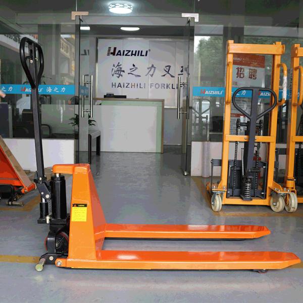 1000kg Hand Pallet Truck 800mm Lifting Height Automatic Descendng Speed Control