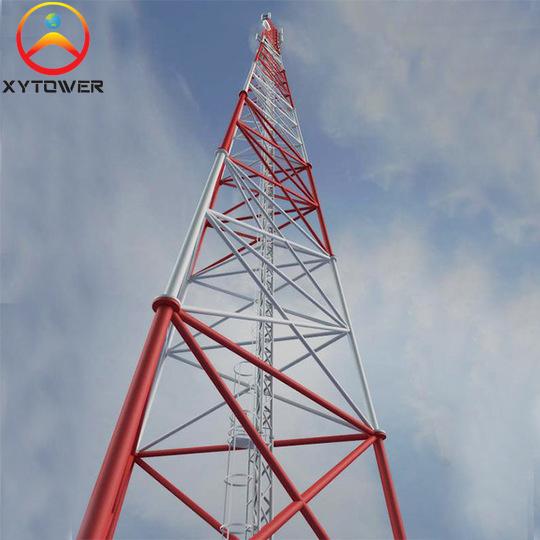 Custom Design 3 Legged Tubular Steel Lattice Antenna Wifi Telecommunication Towers
