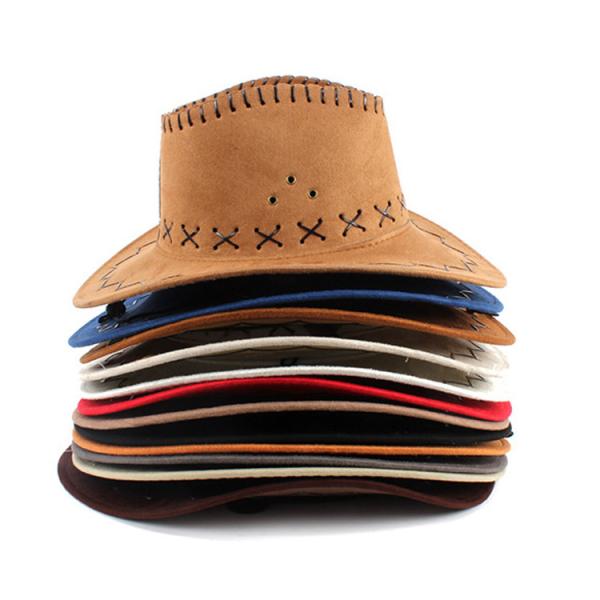 Child And Adult Suede Cowboy Outdoor Boonie Hat , Waterproof Promotional Bucket Hats