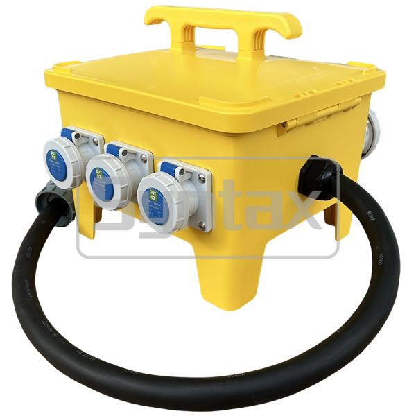IP67 Waterproof Portable Power Distribution Board 63A/5P with Polycarbonate Resin Construction