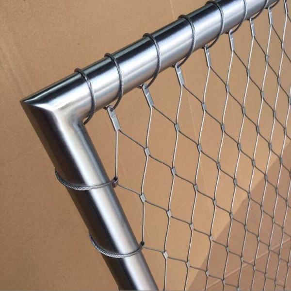2mm Cable Rope 50X50mm Aperture Stainless Steel Rope Mesh for Zoo Fencing with Impact Absorption No Sharp Edges and Fireproof