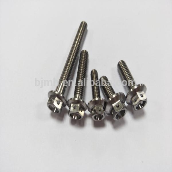 M6 M8 M10 M12 Titanium Race Parts Hex Flange Head Bolts With Drilled Hole
