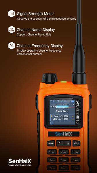 SenHaiX 8800 5W UHF VHF Walkie Talkie with 128 Channels