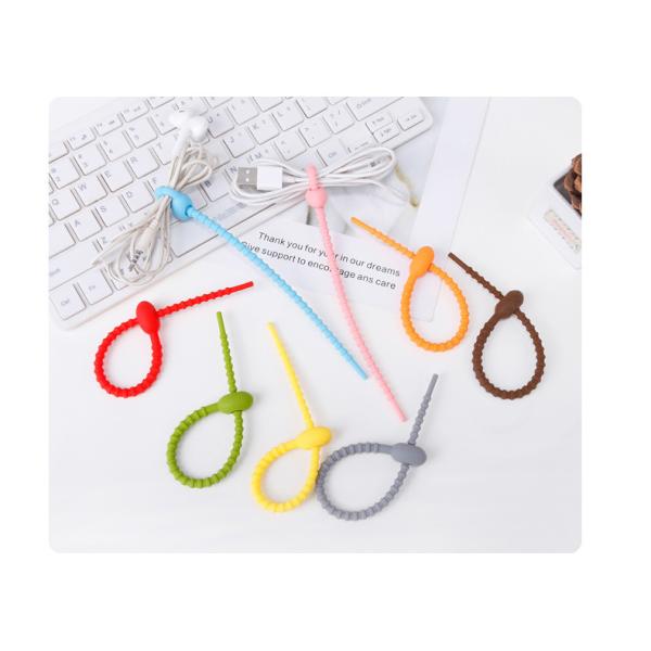 Tasteless Multiscene Silicone Rubber Supplies Cable Ties For Binding Reusable
