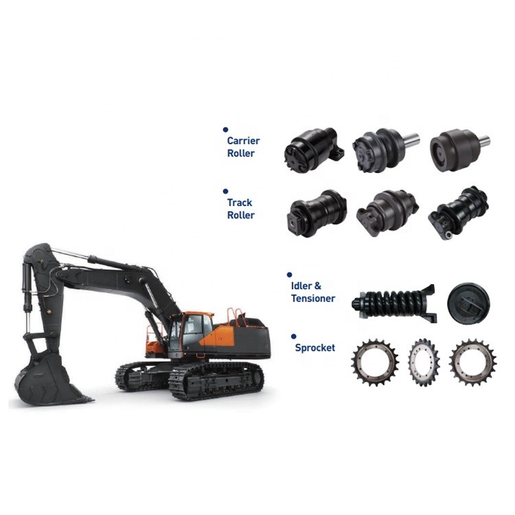 Undercarriage Dozer Components VOLVO Compatible 75KGS Single Flange Track Down Roller