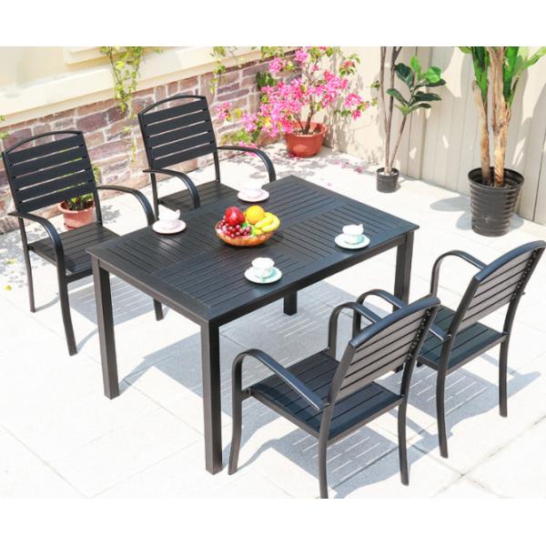 WPC Furniture Set Anti-Corrosion Patio Outdoor Outdoor Leisure Balcony Garden Cafe Outdoor Table And Chairs Set