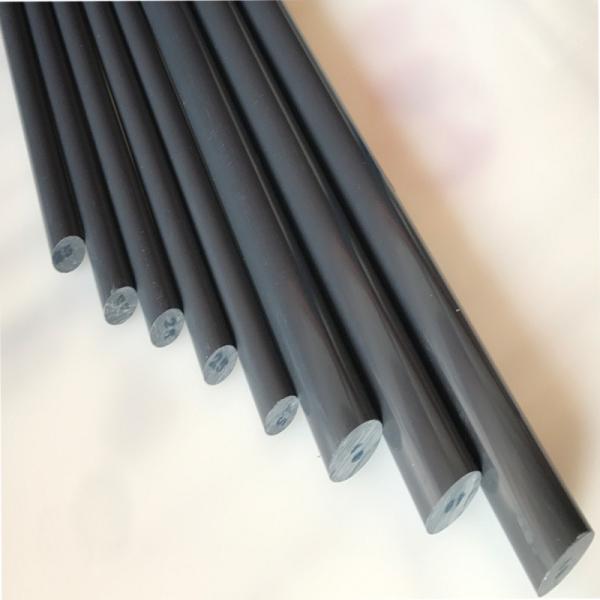Solid PVC Round Rod 20mm Black Grey RAL7011 ROHS