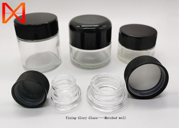 Flint  Luxury Glass Cosmetic Jars With Lids High Clear Transparent Durable