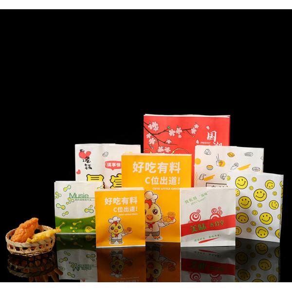 Нефтяной прочный пищевой класс Bbq Kraft Paper Bag с собственным логотипом