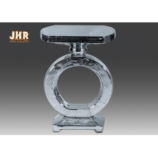 Таблица конца постамента стиля серебряной мебели стеклоткани мозаики зеркала современная