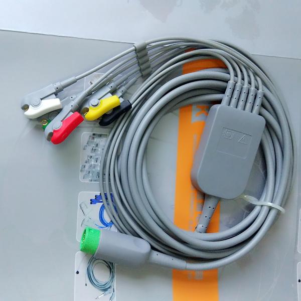 Kontron 7251 ECG Patient Cable , Medical mintor 5 lead ECG cable 12 pins
