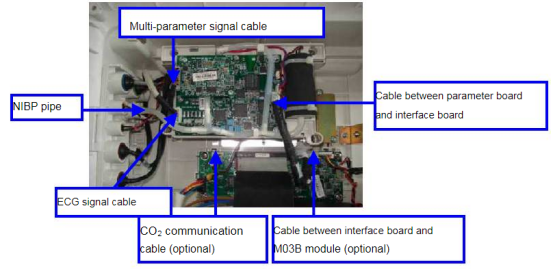 Части терпеливого монитора Mindray Imec10 ECG + Sp02 + NIBP + доска параметра Temp