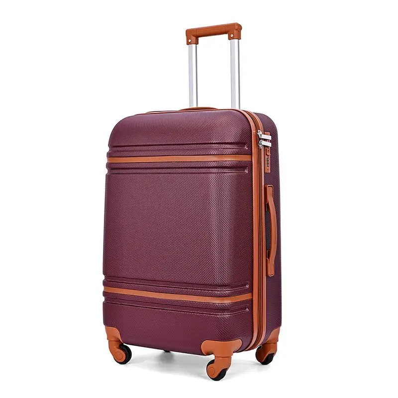 High Quality PC Luggage 4pcs Sets Vintage Travel Suitcase Classical Carry on  Light Weight Suitcase Luggage Waterproof Baggage TSA Lock Hard Side Luggage