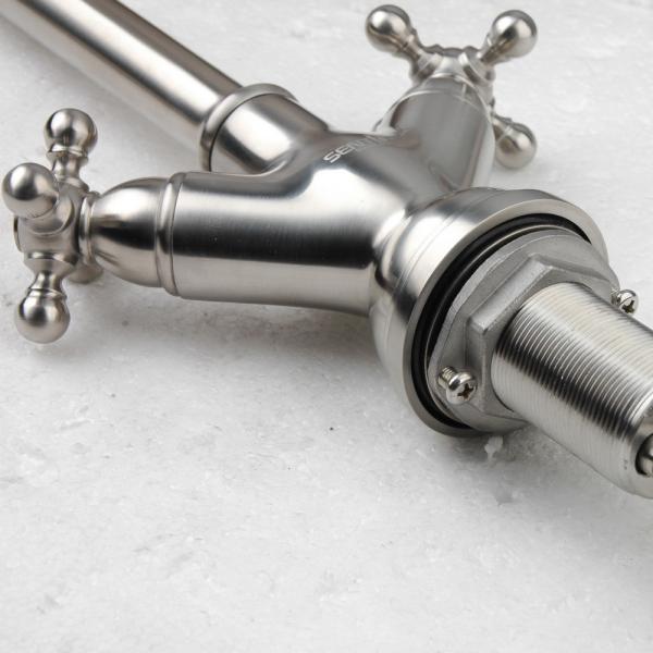 Classic design Dual lever sink mixer stainless steel faucet kitchen