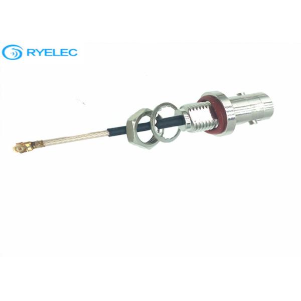 RF cable assembly waterproof IP67 BNC female rear bulkhead to IPX UFL RG178 cable