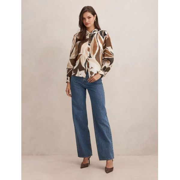 Lightweight and breathable chiffon shirt elegant sheer top for women