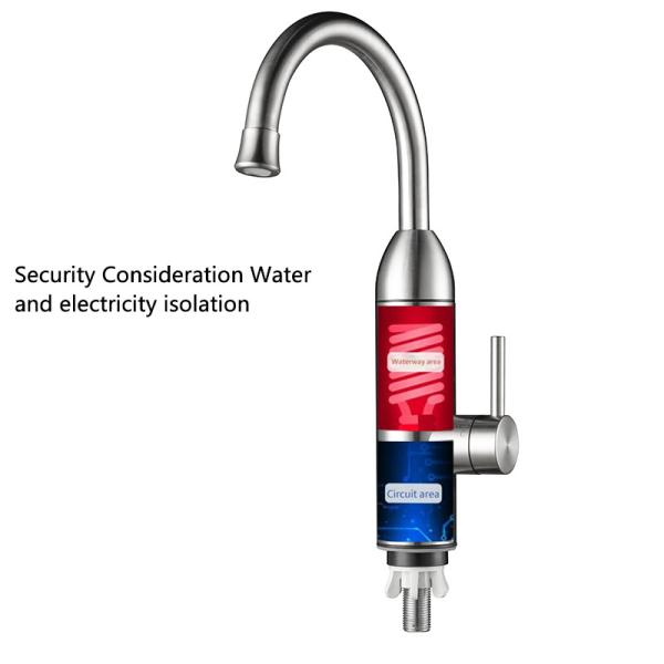 Hot Water UK Plug Instant Electric Heating Faucet With 220V 3300W Power For Kitchen
