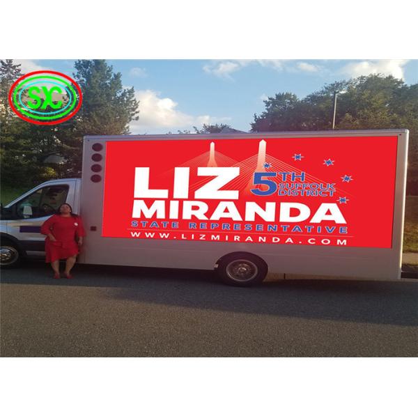 屋外P8トレーラーは移動可能な広告のための3つの側面が付いている表示画面を導いた