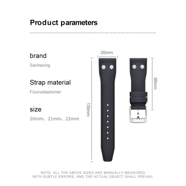 Waterproof Breathable FKM Rubber Watch Strap · Customizable Size And Logo | OEM/ODM - China Wholesaler SHX