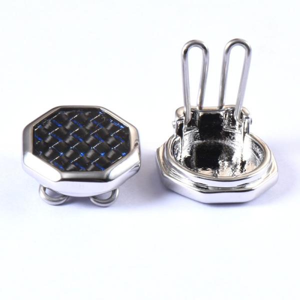 Carbon Fiber Inlay Cufflinks Tie Clips Button Covers For Men Dress Shirt And Tux Shirt
