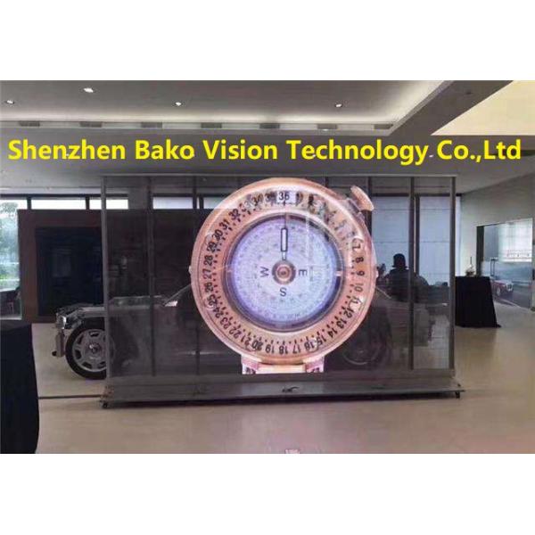 Hidden Cable Transparent LED Screens Wide Viewing Angle P3.9-7.8 LED Wall