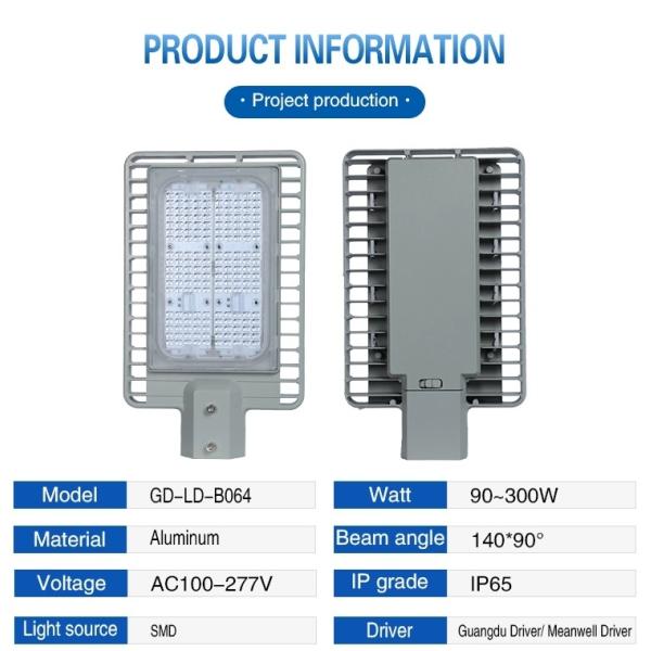 El poder más elevado al aire libre 90w 150w 240w 300w de las luces de calle de la prenda impermeable LED fácil instala