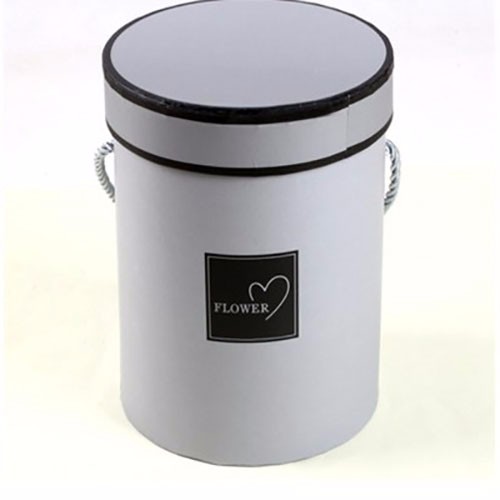 Gift Cylinder Bouquet Flower Box Packaging With Ribbon Custom