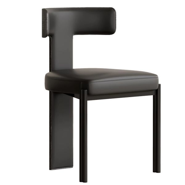 Italian Dining Chairs High-end Design Light Luxury Minimalist Coffee Shop Solid Wood Dining Table Chairs