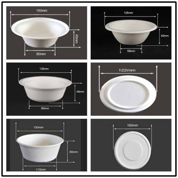 BIO-DEGRADABLE BAGASSE BOWL, HOT AND COLD FOOD, WITH COLVER/LID, SUITABLE FOR HOLDING SALAD, HOT SOUP, RICE, ICE CREAM