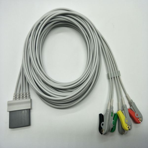 For Schiller Eos Type Five Compatible Medical Consumables Five-Lead ECG Monitoring Disinfecting Cable For Split ECG