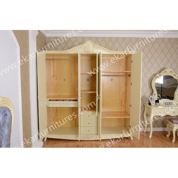 Bad room furniture design, antique solid wood armoire wardrobe 606