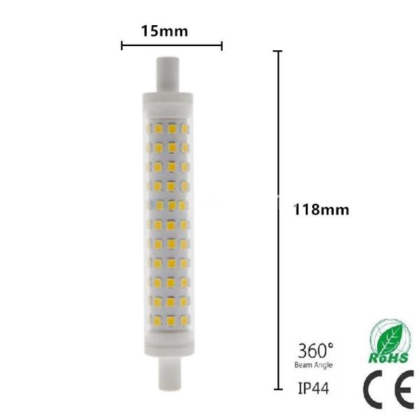 5W 10W 360 degree R7S led lamp ceramics body J78mm J118mm R7S lighjt SMD2835 mini Dia-15mm replace R7S halogen lamp